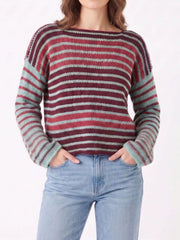 Colorful Striped Knit Sweater
