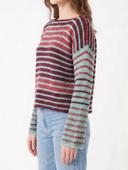 Colorful Striped Knit Sweater