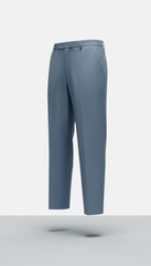 Steel Blue Relaxed-Fit Trouser with Tencel Blend
