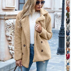 CLEARANCE SALE🔥Loose Lapel Winter Button Jacket Cardigant Fluffy Coat - 51% OFF