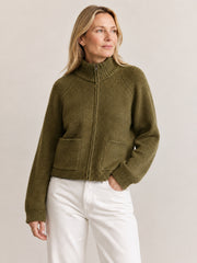 Knit Zip-Up Cardigan