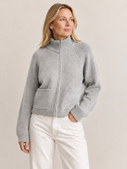 Knit Zip-Up Cardigan