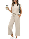 ⏰ LAST DAY SAVE 50% 💥Women Summer Vacation Outfits Cap Sleeve Tops Lounge Matching Sets