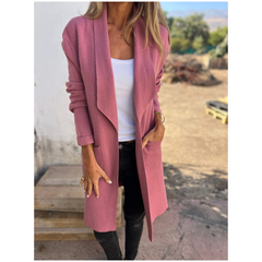 🔥Only 36 left in stock-Lapel Collar Casual Long-Sleeved Open-Front Sweater
