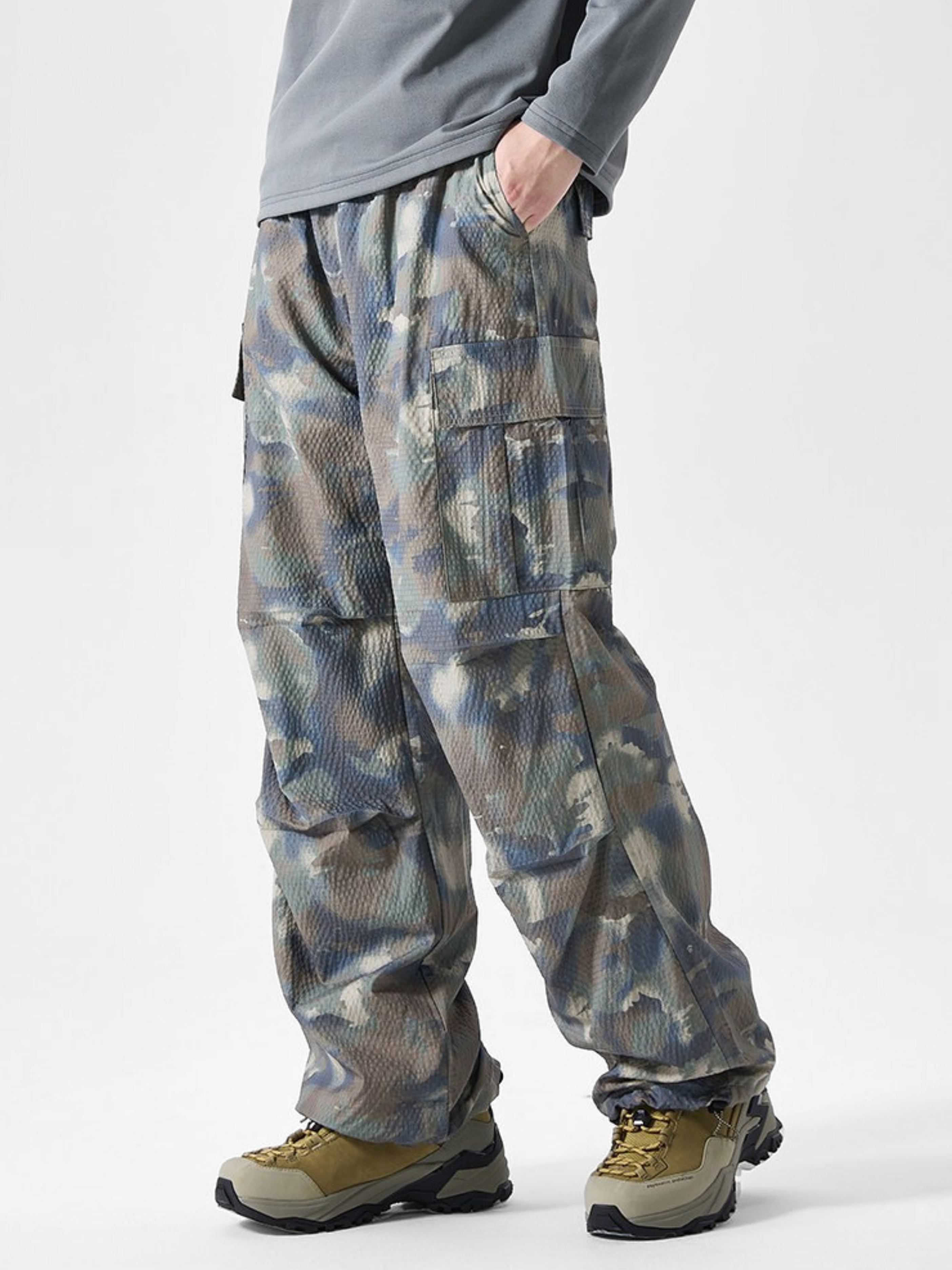 OwlCliff - Unisex Triple-Protection Water-Repellent Camo Cargo Pants